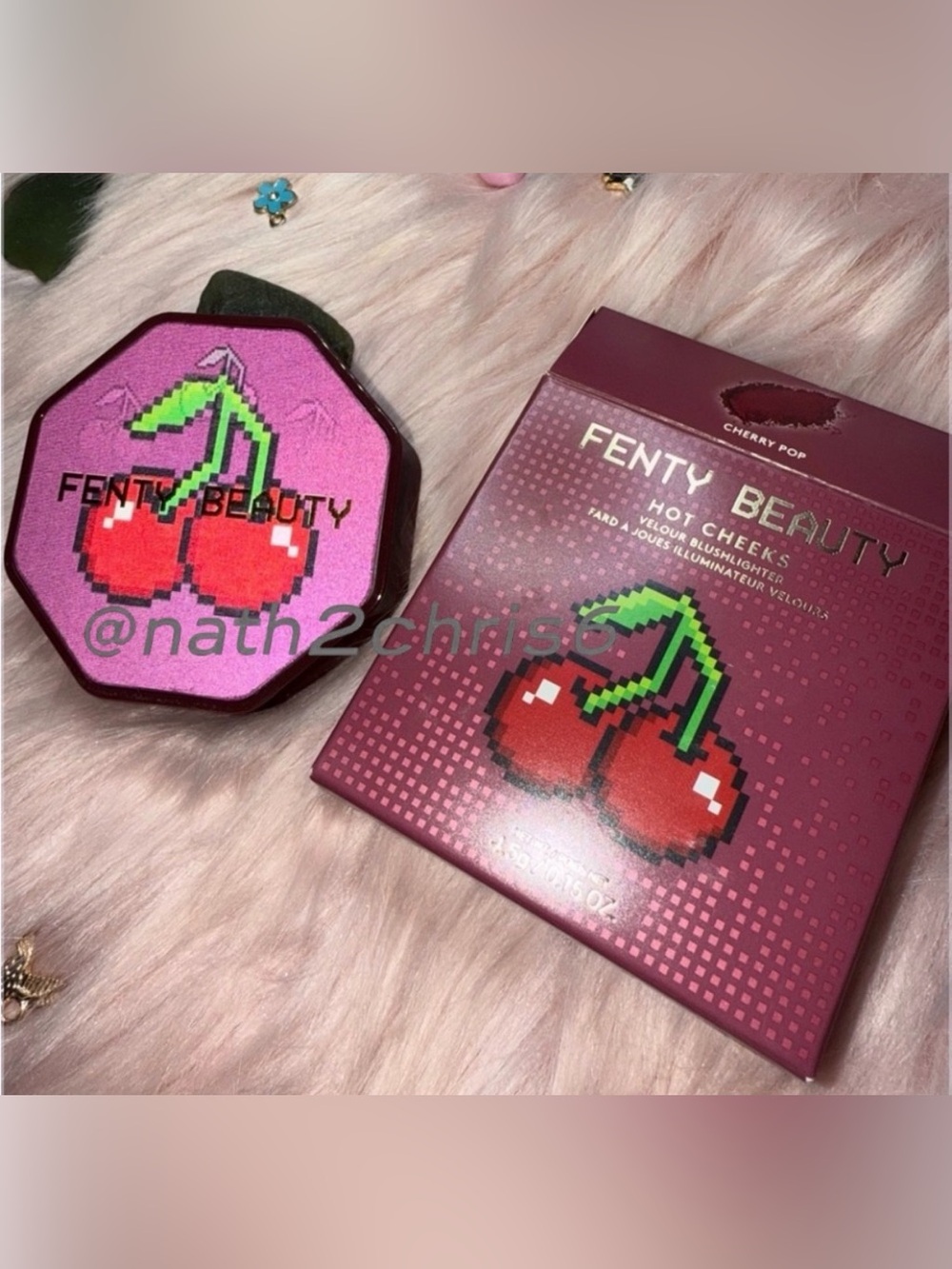 Fenty Beauty HOT CHEEKS VELOUR BLUSHLIGHTER - Cherry Pop NIB Limited Edition.